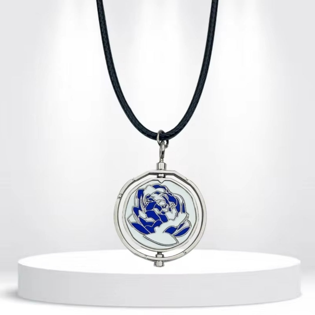 Arcane Blue Rose Necklace