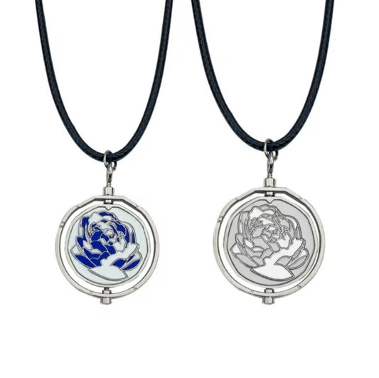 Arcane Blue Rose Necklace